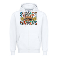 White support local farmers Zipper Hoodie - RacoonDesign