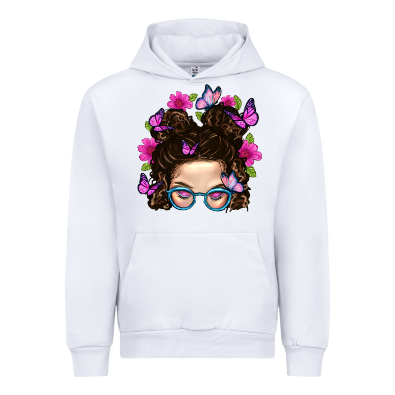 Messy Bun Mom With Butterfly Urban Hoodie by BundleAndBundleShop | Teevron