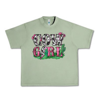 Oil Green cowgirl lightning bolt Urban Heavy Tee - Zillion Design Studio