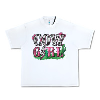 White cowgirl lightning bolt Urban Heavy Tee - Zillion Design Studio
