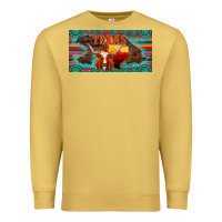Antique Gold texas and map with longhorn serape gemstone licanse plate Premium Sweatshirt - Artiststas