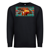 Black texas and map with longhorn serape gemstone licanse plate Premium Sweatshirt - Artiststas