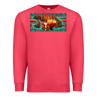 Cardinal texas and map with longhorn serape gemstone licanse plate Premium Sweatshirt - Artiststas