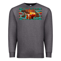 Charcoal Heather texas and map with longhorn serape gemstone licanse plate Premium Sweatshirt - Artiststas
