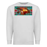 Dove Grey texas and map with longhorn serape gemstone licanse plate Premium Sweatshirt - Artiststas