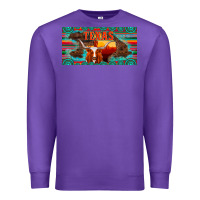 Purple texas and map with longhorn serape gemstone licanse plate Premium Sweatshirt - Artiststas