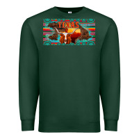 Sports Green texas and map with longhorn serape gemstone licanse plate Premium Sweatshirt - Artiststas