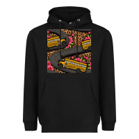 Black flower leopard school bus seamless pattern Heavyweight Hoodie - BundleAndBundleShop