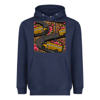 Navy flower leopard school bus seamless pattern Heavyweight Hoodie - BundleAndBundleShop