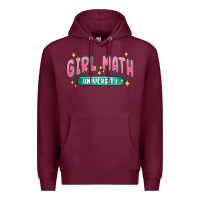 Burgundy girl math university Premium Hoodie - MaliasSmallBusiness