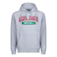 Heather Grey girl math university Premium Hoodie - MaliasSmallBusiness