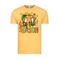 Vintage Mustard Tis' the season Fall American Football Vintage Tee - RanaPortraitStore