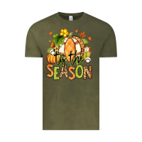 Vintage Olive Tis' the season Fall American Football Vintage Tee - RanaPortraitStore