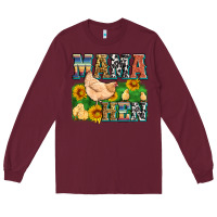 Burgundy mama hen Long Sleeve Tee - Zillion Design Studio