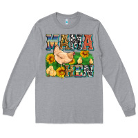 Heather Grey mama hen Long Sleeve Tee - Zillion Design Studio