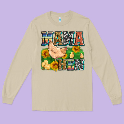 Mama Hen Long Sleeve Tee Designed By Zillion Design Studio