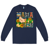 Navy mama hen Long Sleeve Tee - Zillion Design Studio