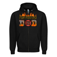 Black firefighter dad Zipper Hoodie - HRA Design Shop