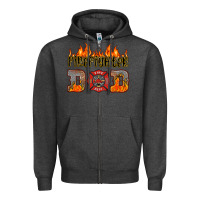 Charcoal Heather firefighter dad Zipper Hoodie - HRA Design Shop