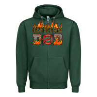 Sports Green firefighter dad Zipper Hoodie - HRA Design Shop