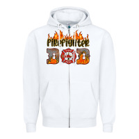 White firefighter dad Zipper Hoodie - HRA Design Shop