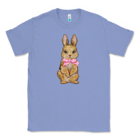 Colony Blue easter rabbit pink flowers Classic Tee - BarkalooDesign