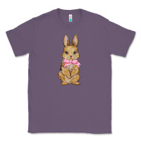 Lavender easter rabbit pink flowers Classic Tee - BarkalooDesign