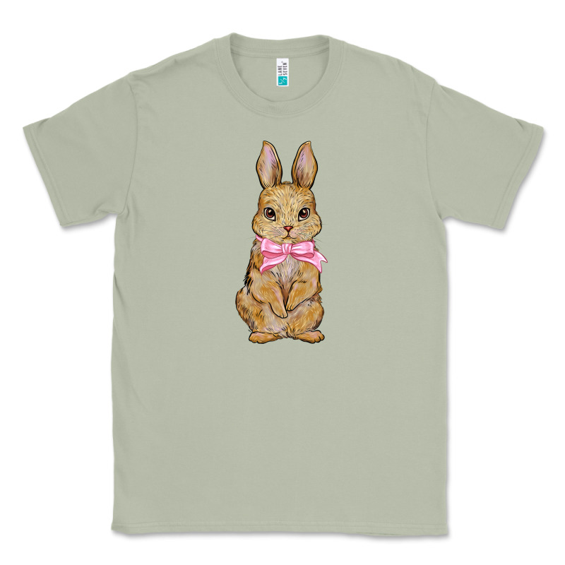 Easter Rabbit Pink Flowers Classic Tee by BarkalooDesign | Teevron