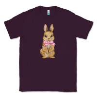 Plum easter rabbit pink flowers Classic Tee - BarkalooDesign