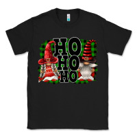 Black Ho Ho Ho Christmas Gnomes Classic Tee - FaDigitalArtStudio