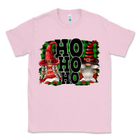 Bubblegum Pink Ho Ho Ho Christmas Gnomes Classic Tee - FaDigitalArtStudio