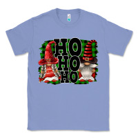 Colony Blue Ho Ho Ho Christmas Gnomes Classic Tee - FaDigitalArtStudio