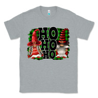 Heather Grey Ho Ho Ho Christmas Gnomes Classic Tee - FaDigitalArtStudio