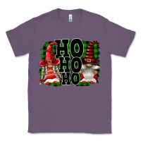 Lavender Ho Ho Ho Christmas Gnomes Classic Tee - FaDigitalArtStudio