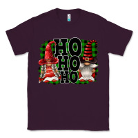 Plum Ho Ho Ho Christmas Gnomes Classic Tee - FaDigitalArtStudio