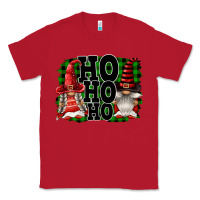 Red Ho Ho Ho Christmas Gnomes Classic Tee - FaDigitalArtStudio