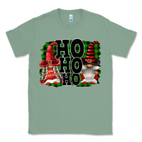 Sage Ho Ho Ho Christmas Gnomes Classic Tee - FaDigitalArtStudio