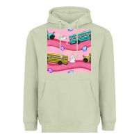 Matcha easter school bus seamless pattern Heavyweight Hoodie - BundleAndBundleShop