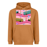 Meerkat easter school bus seamless pattern Heavyweight Hoodie - BundleAndBundleShop