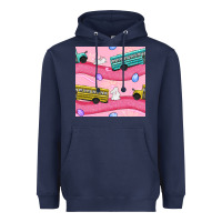 Navy easter school bus seamless pattern Heavyweight Hoodie - BundleAndBundleShop