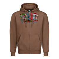 Chestnut teacher christmas Zipper Hoodie - RacoonDesign