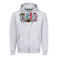 Heather Grey teacher christmas Zipper Hoodie - RacoonDesign