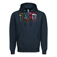 Navy teacher christmas Zipper Hoodie - RacoonDesign