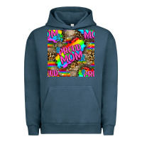 Pigment Midnight Navy Pride LGBTQ+ Proud Mom With Leoapard Patterns Urban Hoodie - BundleAndBundleShop