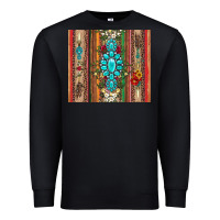 Black gemstone flowers arrow with leopards and serape Premium Sweatshirt - Artiststas