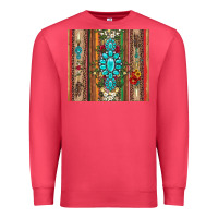 Cardinal gemstone flowers arrow with leopards and serape Premium Sweatshirt - Artiststas