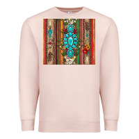 Pale Pink gemstone flowers arrow with leopards and serape Premium Sweatshirt - Artiststas