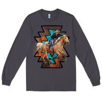 Smoke cowgirl with aztec Long Sleeve Tee - RanaPortraitStore