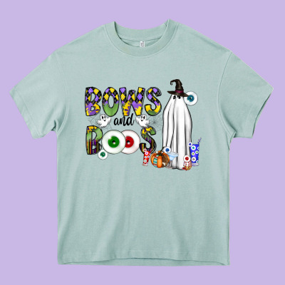 Bows And Boos Y'all Heavy Core Tee Designed By Cowhidedigitalart