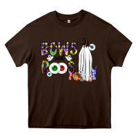 Chocolate Brown Bows and Boos Y'all Heavy Core Tee - CowhideDigitalArt